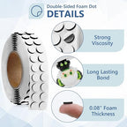 400 PCS 2mm Double Sided Foam Dots 0.4" Foam Round Dots 3D Foam Tape Craft - Image 3
