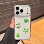 50Pcs Lucky Four Leaf Clover Stickers Transparent Aesthetic Green Leaf Stickers - Image 3