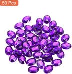 MECCANIXITY 50Pcs Acrylic Oval Gems 13x18 mm Flat Back Artificial Rhinestones - Image 3