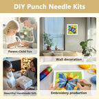 DOODLREAM Butterfly on Sunflower DIY Punch Needle Embroidery Kit - Image 4