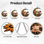 Cresent Forest Butterfly Acrylic Suncatcher Stained Glass Effect Window Car - Image 2