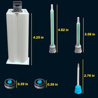 2 epoxy Resin Gun Barrels, 8 nozzles of 3 Different Specifications, - Image 2