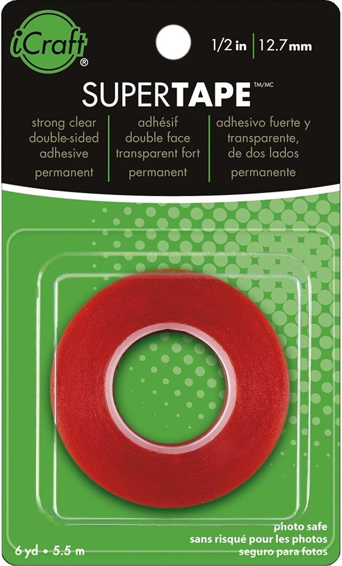 iCraft SuperTape Strong Double Sided Permanent Adhesive, 1/2" x 6 yards - Image 2