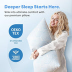 Cooling Bed Pillows for Sleeping 2 Pack Shredded Memory Foam Pillows King Size - Image 2