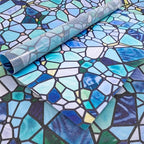funlife Original Hand-Drawn Privacy Stained Glass Window Film, Reusable Single by funlife