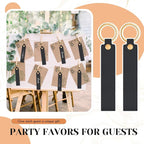Wavyknot 100 Pcs PU Leather Keychain Blanks Bulk Laser Engraving Blanks - Image 5