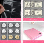 Coin Collection Book Holder for Collectors, 520 Pockets Fireproof Coins - Image 4