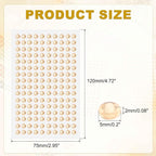 HARFINGTON 5 Sheet/800pcs Rhinestone Adhesive Stickers Self Adhesive Acrylic - Image 2
