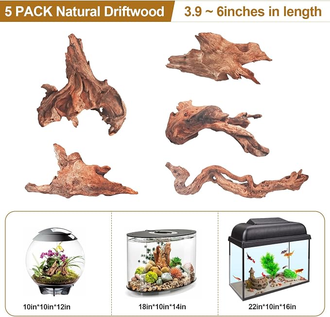 Natural Driftwood Decor for Aquarium Decorations Reptile Tank Accessories - Image 5
