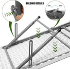 Byliable Folding Table 4 Foot Portable Heavy Duty Plastic Fold-in-Half Utility - Image 8