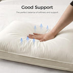 puredown® Gusseted Goose Feather Down Pillows, 100% Organic Cotton Cover - Image 5