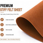Camel Brown Large Felt Fabric 36" x 36", 1mm Stiff Felt Sheet, Nonwoven Fabric - Image 4