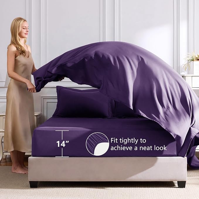 CozyLux Full Size Comforter Sets Purple - Image 5