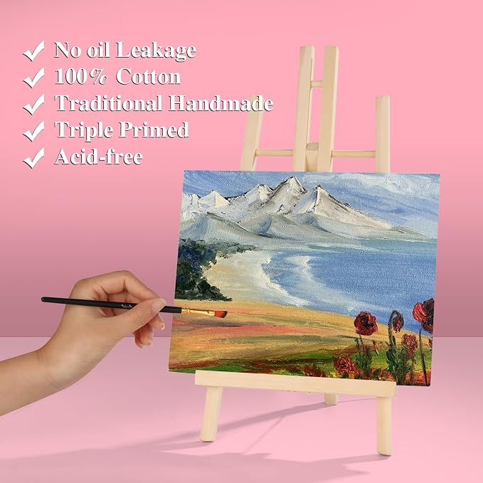 ESRICH Canvas Boards for Painting 8x10in, 28 Pack Bulk Canvases for Painting - Image 4
