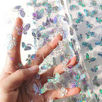 HYANG Transparent Butterfly PVC Super Clear Holographic Vinyl Faux Leather - Image 2