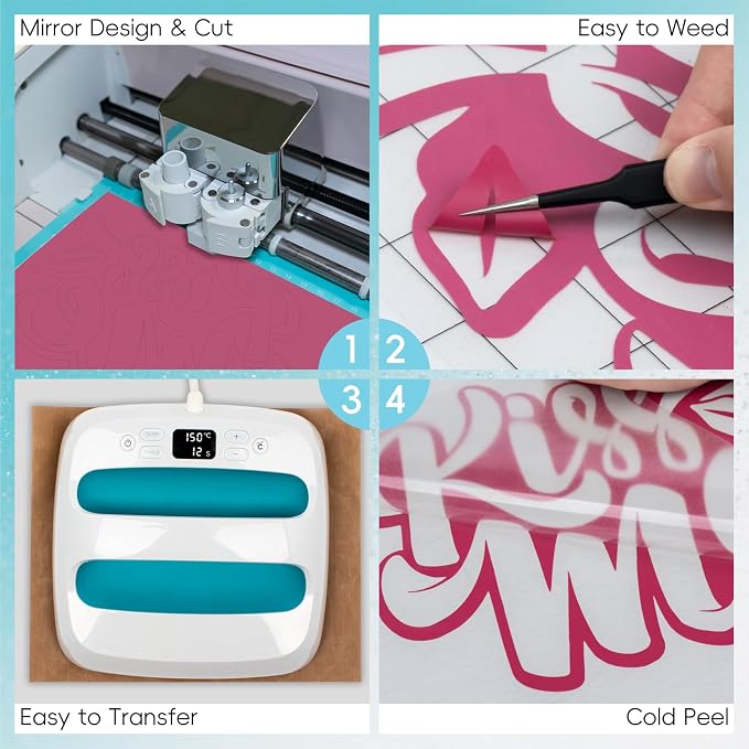Aoder Fuchsia Red Heat Transfer Vinyl - Image 3