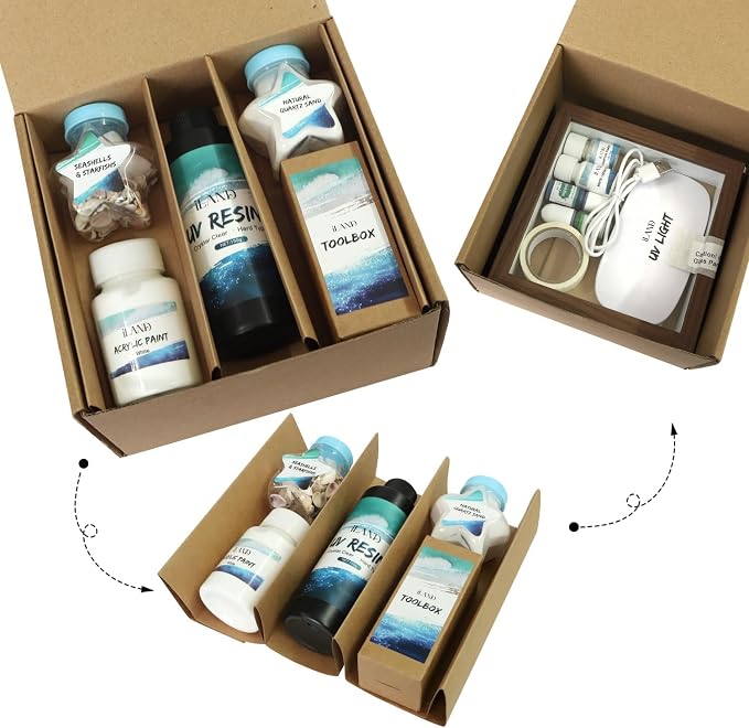 iLAND Crafts for Adults Resin Art Kit DIY Beach Ocean Themed Crafting Adult - Image 9