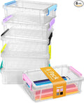 Sooez 6 Pack Extra Large Pencil Box, Plastic Hard Pencil Case Crayon Box Bulk by Sooez