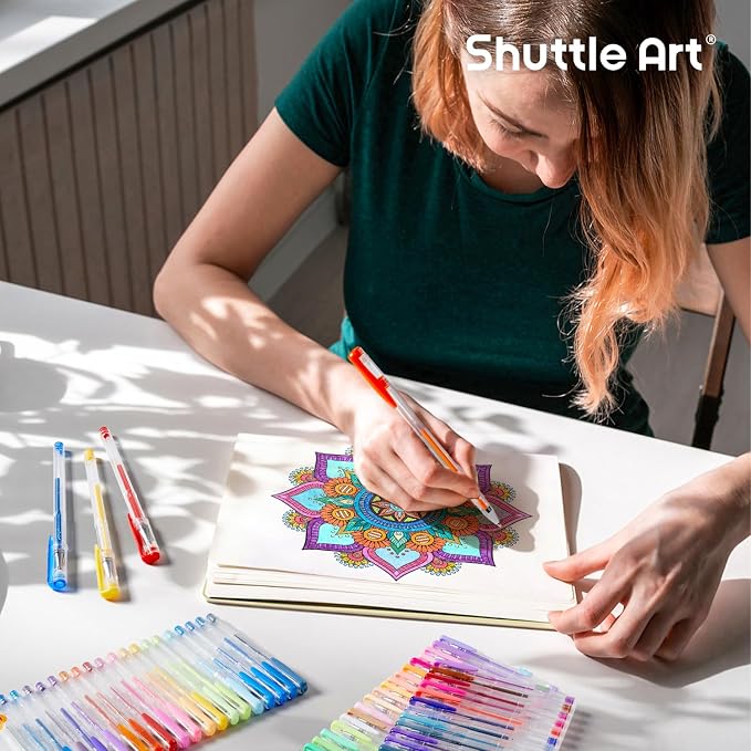 Shuttle Art 360 Pack Gel Pens Set, 180 Colors Gel Pen Set Plus 180 Color - Image 6