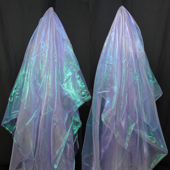 Light Purple Iridescent Organza Fabric - Image 4