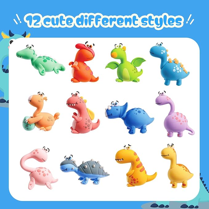 Both idea Air Dry Clay Kit, Dino Theme | 12 Packs, Non-Toxic Kids Gift | School - Image 6