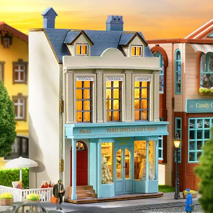 DIY Miniature House Kit, CUTEROOM Wooden Dollhouse Kit Mini House Making Kit by CUTEROOM