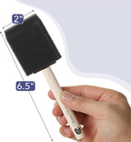 Bates- Foam Paint Brushes, 2 Inch, 16 Pack, Wooden Handle | - Image 3