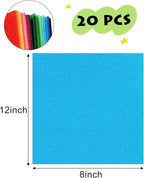 Felt Sheets 12x12 20 Pack 1mm Nonwoven Assorted | Nonwoven acrylic felt - Image 2