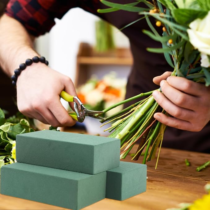 CCINEE 3 Pcs Floral Foam Bricks, Mini Florist Flower Foam Green Blocks Supplies - Image 5