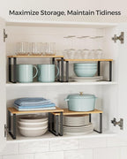 SONGMICS Cabinet Organizer Shelf, Kitchen Storage, Spice Rack, Expandable - Image 4