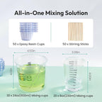 Epoxy Measuring Cups, Resiners 50pcs Resin Mixing Cups - Image 2
