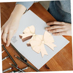 10Pcs Unfinished Wood Bowknot Craft Supplies Natural DIY Shapes - Image 2