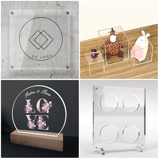 KAITELA 4 Pack Clear Acrylic Sheet 1/4" Thick, Display Case, Laser Cutting - Image 7