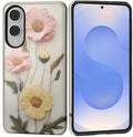 Case for Samsung Galaxy S25 Edge Case, Faux Embroidery Boho Floral Design by Kapadiy