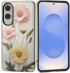 Case for Samsung Galaxy S25 Edge Case, Faux Embroidery Boho Floral Design by Kapadiy
