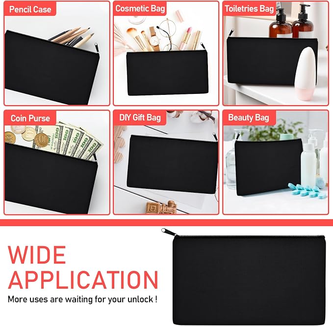 Legigo Blank Canvas Bag Zipper Pouch Makeup Bags Bulk - Image 6