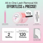 LASHVIEW Eyelash Extension Remover Cream Gentle Lily Formula, Lash Removal Kit - Image 3