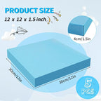 LuckyFoam Blue 5 Pack 12x12x1.5 inch Foam Sheets 1.5 Inch Thick | Polystyrene - Image 2