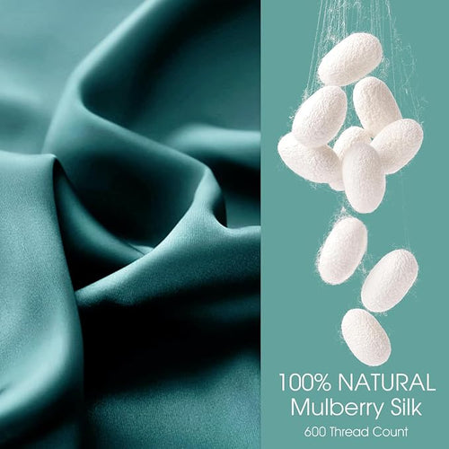 100% Silk Pillow Cases 2 Pack Standard Size Mulberry Silk Pillowcase - Image 2