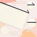 ZeeDix Canvas Zipper Pouch Bulk – 8.3 x 5 Inches Cotton Canvas Pouches - Image 3