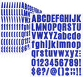 Letter Stickers, Mailbox Numbers, 1 Inch Waterproof Vinyl Alphabet | 1 Inch Blue by Llewyn