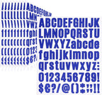 Letter Stickers, Mailbox Numbers, 1 Inch Waterproof Vinyl Alphabet | 1 Inch Blue by Llewyn