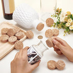 BENECREAT Wooden Cork Bottle Stoppers, 1.7" Diameter, Soft Wood Replacement - Image 3