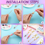 Sasylvia 60 Pcs Beadable Keychain Bars Bulk Making Kit 20 Beaded Keychain 20 - Image 4