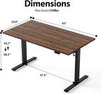 Agilestic Electric Standing Desk, 63 x 23.6 Inches Height Adjustable Desk - Image 3