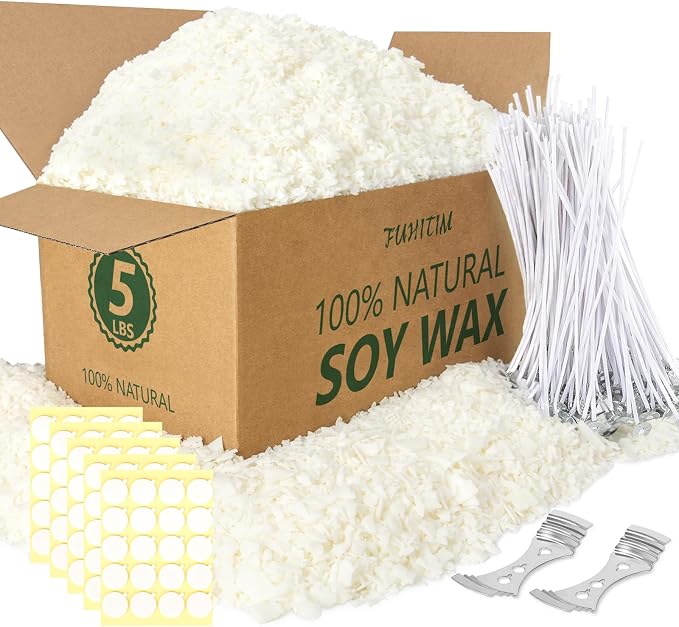 FUHITIM Soy Candle Wax for Candle Making 5 lbs Bag, Premium Natural Soy Wax by FUHITIM