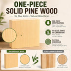 4 Pcs Solid Wood Blocks 4x4x1 Inch Unfinished Whittling Blocks - Image 3
