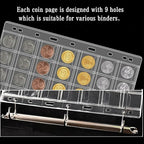 10 Sheets Coin Collection Pages, Coins Pocket Page - Image 4