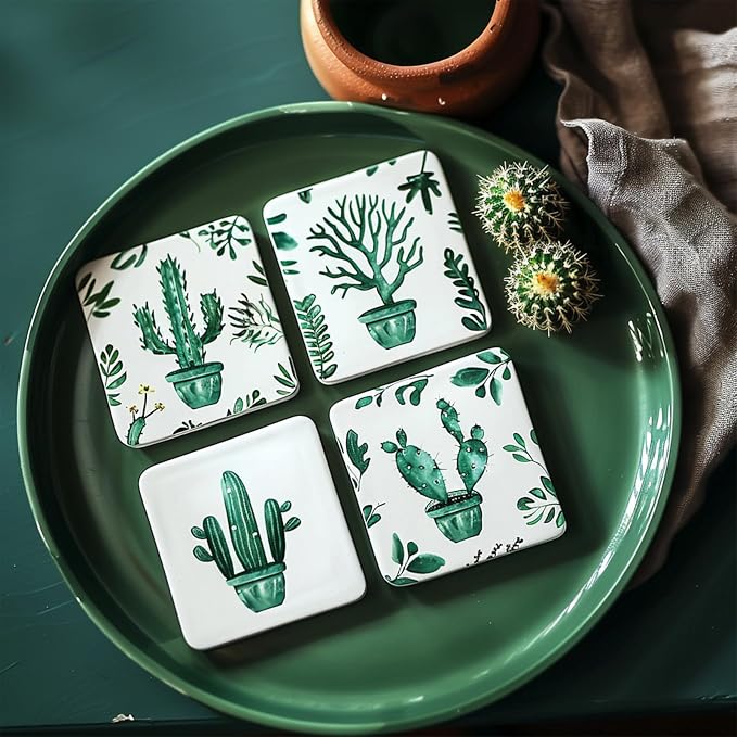 10pcs 4''x4'' Ceramic Tiles for Crafts, Blank Ceramic Coaster for Craft - Image 6