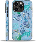 ZHEGAILIAN Case for iPhone 16 Pro, Ocean Stingray Turtle Seahorse Durable by Home